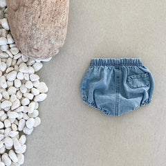 Adorable Baby Boys Shorts Summer Casual Denim Short Pants for Toddler Girls Pockets Design Clothing Children Jeans Pants 0-24M