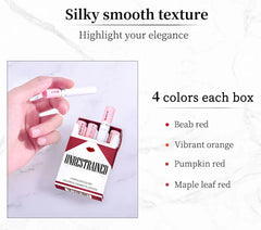 4-Lasting Stick Waterproof Lip Set - Long-Lasting Matte Lipstick with Transparent Finish - Perfect Valentine's Day Gift for Her