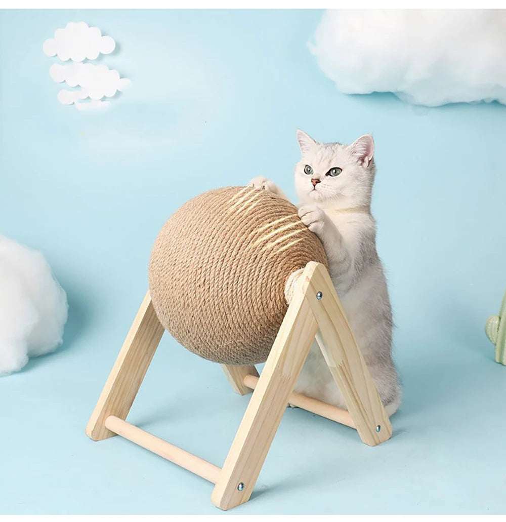 Cat Scratching Ball Toy Kitten Sisal Rope Ball Board Grinding Paws Toys Cats Scratcher Wear-resistant Pet Furniture supplies