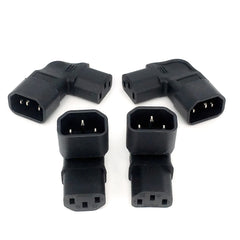 محول تيار متردد IEC 320 C14 إلى C13 بزاوية يمين ويسار، IEC 320 3 أقطاب، محول تيار متردد IEC 320 3 دبابيس من ذكر إلى أنثى بزاوية 90 درجة لأعلى ولأسفل