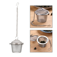 Tea Spice Strainer Seasoning Ball Mesh Herbal Ball Stainless Steel Teakettle Locking Tea Filter Reusable Diameter 4.5cm