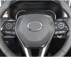 For Toyota Harrier Venza Crown RAV4 XA50 Camry Corolla E210 2020 2021 2022 2023 2024 Car Steering Wheel Button Cover Accessories
