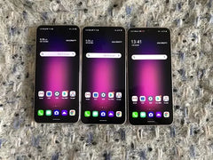 هاتف LG V60 ThinQ 5G V600AM/TM/VM الأصلي غير مقفل بشاشة 6.8 بوصة ومعالج Qualcomm 865 4G/5G وذاكرة 8 جيجابايت وذاكرة قراءة فقط 128 جيجابايت، الإصدار الكوري/الأمريكي
