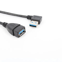 كابل تمديد USB 3.0 بزاوية 90 درجة يمين/يسار/أعلى/أسفل، سلك محول من ذكر إلى أنثى، كابلات USB، سلك تمديد