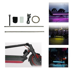 شريط إضاءة LED مصباح يدوي RGB مصباح بار لـ Xiaomi M365 Pro 1S سكوتر كهربائي لـ Ninebot لوح التزلج ضوء فلاش طويل نموذج