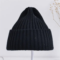 Baby Kids Ribbed Knitted Beanie Hats For Girls Boys Casual Toddlers Windproof Cap 6M-4Years Baby Photography Props Accessories