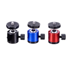 Mini Ball Head 1/4 Screw Mount 360 Swivel for Canon Nikon Sony Camcorder DV LED Light Bracket DSLR Camera Tripod Ballhead Stand
