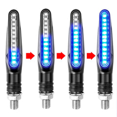 إشارات الانعطاف LED للدراجات النارية ومؤشرات الاتجاه وامضة ضوء الفرامل الخلفي وامض ضوء إشارة التوقف مصباح DRL للدراجات النارية