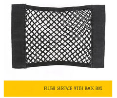 Car Trunk Mesh Organizer Car Tail Storage Net Seat Back Pocket Universal Trunk Bag Auto Magic Tape Network Interior Accessories