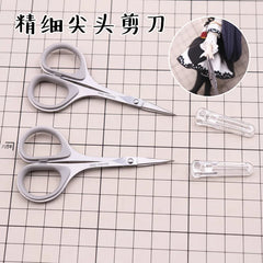 Eyebrow Scissor Makeup Eyelash Trimmer Nose Facial Hair Remover Multifunctional Scissors Stainless Steel Nail Cuticle Tools
