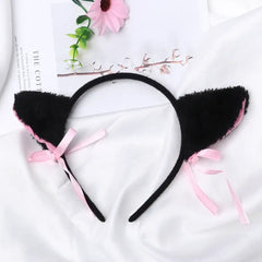 Lovely Cat Ear Hair Wear Girls Boys Anime Cosplay Costume Plush Cat Fur Ear Hairband Night Party Club Bar Decorate Headbands
