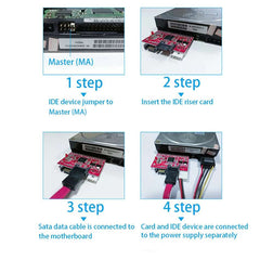 2 in 1 IDE to SATA / SATA to IDE Adapter Converter 3.5" 40pin for DVD CD HDD Bidirectional Transfer for PC SATA Data Cable