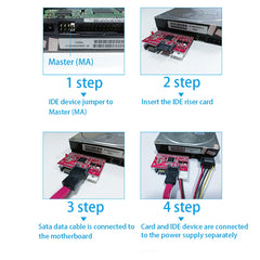 2 in 1 IDE to SATA / SATA to IDE Adapter Converter 3.5" 40pin for DVD CD HDD Bidirectional Transfer for PC SATA Data Cable