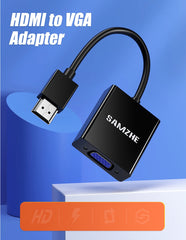 محول VGA متوافق مع HDMI بدقة 1080 بكسل من SAMZHE مع كابل صوت وفيديو مزود بمصدر طاقة ومخرج صوت للشاشة PS3 PS4 XBOX