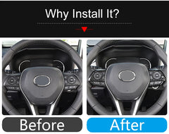 For Toyota Harrier Venza Crown RAV4 XA50 Camry Corolla E210 2020 2021 2022 2023 2024 Car Steering Wheel Button Cover Accessories