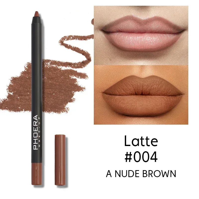 Matte lip tint tube with nude brown lip color swatch