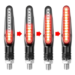إشارات الانعطاف LED للدراجات النارية ومؤشرات الاتجاه وامضة ضوء الفرامل الخلفي وامض ضوء إشارة التوقف مصباح DRL للدراجات النارية