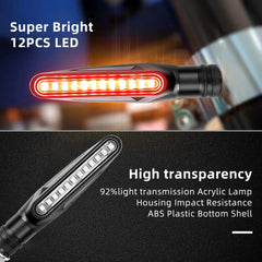 إشارات الانعطاف LED للدراجات النارية ومؤشرات الاتجاه وامضة ضوء الفرامل الخلفي وامض ضوء إشارة التوقف مصباح DRL للدراجات النارية