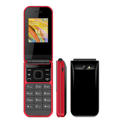هاتف محمول UNIWA F2720 ثنائي الشاشة GSM هاتف قابل للطي 1.77 بوصة 0.08 ميجابكسل لوحة مفاتيح روسية عبرية زر هاتف صدفي مميز