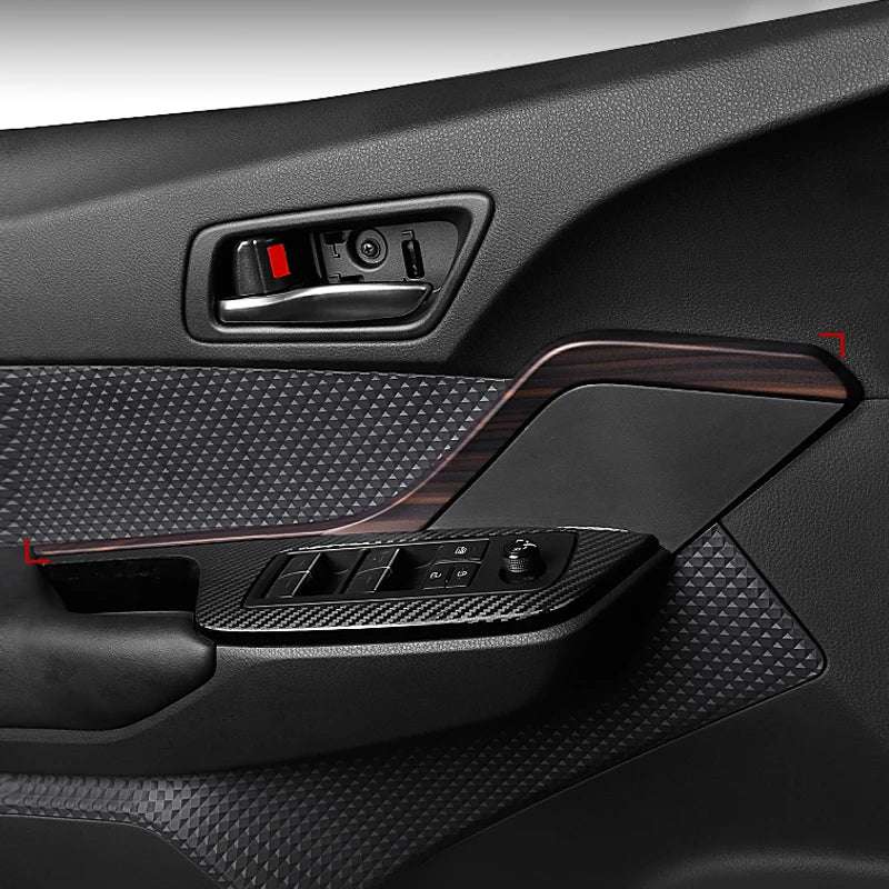 Car Styling 2PCS ABS Plastic Interior Front Door Panel Decoration Strips Cover Trim For Toyota C-HR CHR 2016 2017 2018