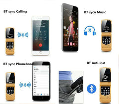 Mini J9 Flip cell Phone 0.66" Smallest Mobile Phone Wireless Bluetooth Dialer FM Magic Voice  russian language