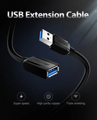 كابل تمديد Vention USB 3.0 ذكر إلى أنثى كابل تمديد USB 3.0 عالي السرعة ممتد لأجهزة الكمبيوتر المحمولة كابل تمديد USB 2.0
