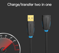 كابل تمديد Vention USB 3.0 ذكر إلى أنثى كابل تمديد USB 3.0 عالي السرعة ممتد لأجهزة الكمبيوتر المحمولة كابل تمديد USB 2.0