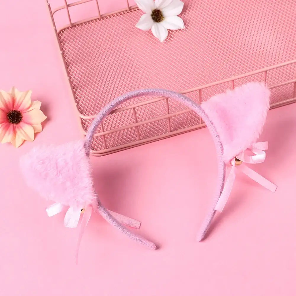 Lovely Cat Ear Hair Wear Girls Boys Anime Cosplay Costume Plush Cat Fur Ear Hairband Night Party Club Bar Decorate Headbands