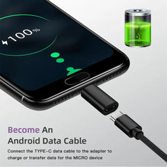 Type-C Adapter USB C to Micro USB Cable Alloy Micro USB Male to Type C Female Adapter Converter Connector for Phone Tablet