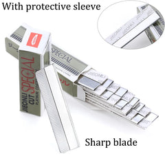 50/10pcs Eyebrow Blades Stainless Steel Microblading Eye Brow Trimmer Face Hair Remover Replaceable Razor Makeup Beauty Tools