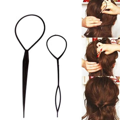 Black Topsy Hair Tube Toolkit – Easy Hair Styling Tools for All Looks