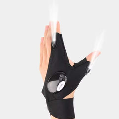 LED Half Finger Glove – Waterproof Flashlight Gloves for Outdoor Adventure