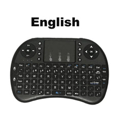 Backlight English Russian French Spanish Portugal Fly Air Mouse 2.4G Touchpad for Android TV Box PC I8 Mini Wireless Keyboard