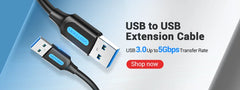 كابل تمديد Vention USB 3.0 ذكر إلى أنثى كابل تمديد USB 3.0 عالي السرعة ممتد لأجهزة الكمبيوتر المحمولة كابل تمديد USB 2.0