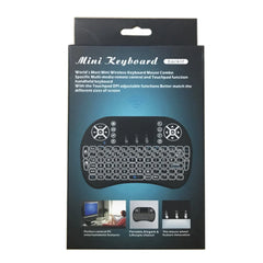 Backlight English Russian French Spanish Portugal Fly Air Mouse 2.4G Touchpad for Android TV Box PC I8 Mini Wireless Keyboard