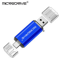 محرك أقراص فلاش USB من النوع C OTG 2 في 1 USB 2.0 Micro USB Pen Drive 128 جيجابايت 64 جيجابايت 32 جيجابايت 16 جيجابايت 8 جيجابايت 4 جيجابايت محرك أقراص فلاش USB