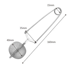 Tea Infuser Handle Tea Ball Sphere Mesh Tea Strainer Coffee Herb Spice Filter Diffuser Kitchen Gadget Stainless Steel