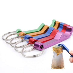 Portable Beer Bottle Opener Keychain 4 In 1 Pocket Aluminum Beer Bottle Opener Can 5 Colors Wedding Party Favor Gifts