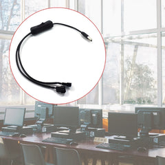 Fan Power Adapter Cable 1 to 2 Ways USB to 3 / 4 Pin PWM 5V Fan Connector with On / Off Switch, 22AWG 40cm/15.75in