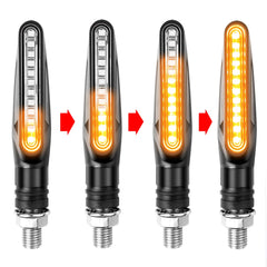 إشارات الانعطاف LED للدراجات النارية ومؤشرات الاتجاه وامضة ضوء الفرامل الخلفي وامض ضوء إشارة التوقف مصباح DRL للدراجات النارية
