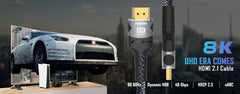 8K HDMI-Compatible Cable 4K@120Hz 8K@60Hz HDMI 2.1 Cable 48Gbps Adapter For RTX 3080 eARC HDR Video Cable PC Laptop TV box PS5