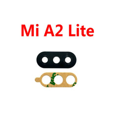 قطعتان/مجموعة، غطاء عدسة زجاجية للكاميرا الخلفية لهاتف Xiaomi Mi A3 مع لاصق لاصق لقطع غيار Xiaomi Mi A1 A2 Lite