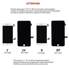 AAA Display for iPhone 5 5S 5SE 6 6S 7 8 Plus LCD Display Full Set Assembly Touch Screen Digitizer Replacement Pantalla+Camera