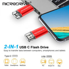 محرك أقراص فلاش USB من النوع C OTG 2 في 1 USB 2.0 Micro USB Pen Drive 128 جيجابايت 64 جيجابايت 32 جيجابايت 16 جيجابايت 8 جيجابايت 4 جيجابايت محرك أقراص فلاش USB