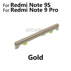 Aocarmo For Xiaomi Redmi Note 9 Pro Note9S Volume Up Down Button Side Switch Key Replacement Part
