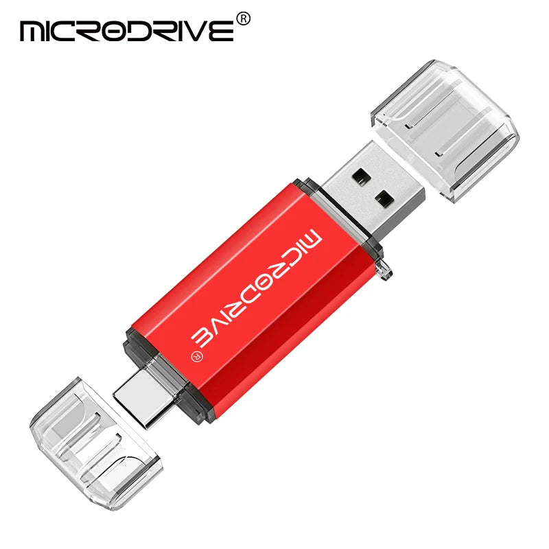 محرك أقراص فلاش USB من النوع C OTG 2 في 1 USB 2.0 Micro USB Pen Drive 128 جيجابايت 64 جيجابايت 32 جيجابايت 16 جيجابايت 8 جيجابايت 4 جيجابايت محرك أقراص فلاش USB