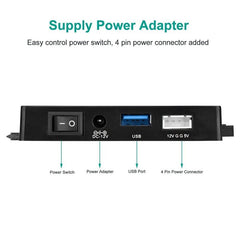محول محرك الأقراص الصلبة SATA/IDE إلى USB 3.0 لمحول محرك الأقراص الصلبة العالمي 2.5/3.5 بوصة IDE SATA HDD SSD مع محول طاقة 12 فولت 2 أمبير