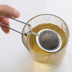 Tea Infuser Handle Tea Ball Sphere Mesh Tea Strainer Coffee Herb Spice Filter Diffuser Kitchen Gadget Stainless Steel