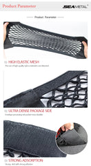 Car Trunk Mesh Organizer Car Tail Storage Net Seat Back Pocket Universal Trunk Bag Auto Magic Tape Network Interior Accessories