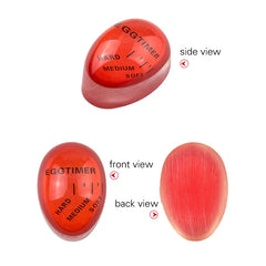 FAIS DU Color Changing Egg Timer Cooking Resin Perfect Boiled Eggs By Temperature Kitchen Helper Egg Timer Red timer tools